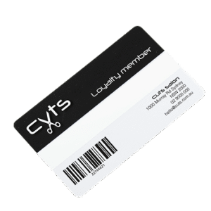Custom loyalty and barcode card