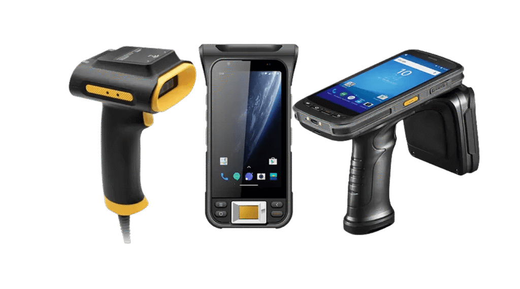 Handheld RFID and barcode readers